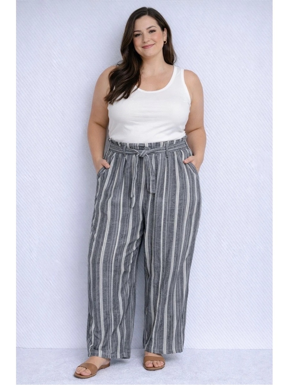Banana Republic Linen Wide-Leg Pants PETITE US4